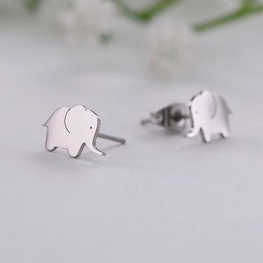 Dainty Elephant Stud Earrings YourSoulPlace.com